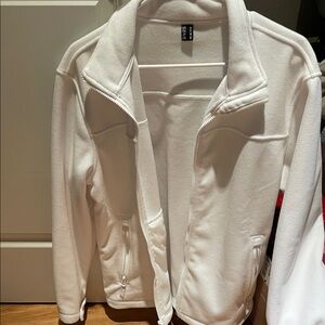 NEW Men’s White Fleece Jacket size Small